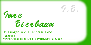 imre bierbaum business card